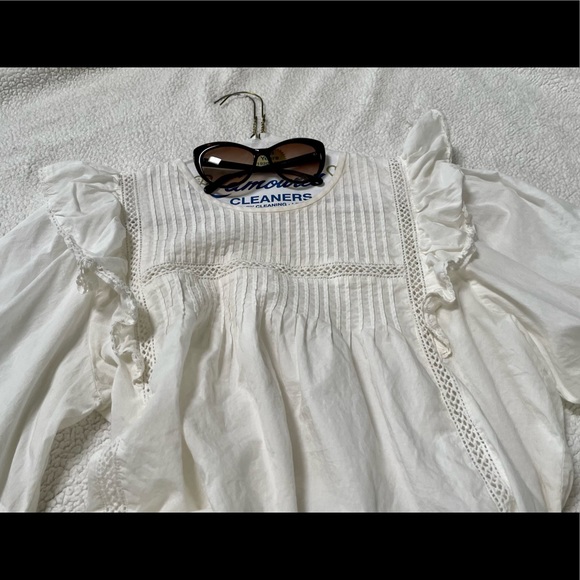 Madewell Ivory Cotton Prairie Blouse - Picture 5 of 11